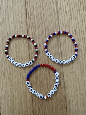 Heated Rivalry Inspired Friendship
Bracelets Handmade Beaded Fan Gift Ilya Shane